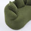 Causeuse verte incurvée: compact sans assemblage, petit canapé en chenille, éponge 30D, compact pour les appartements, L 65 po, 300 lb, 3 coussins