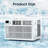 8000 Btu Window Air Conditioner,AC Window Unit Up to 350 Sq.Ft,24H Timer,Remote Control,Easy Install,Air Conditioner for Bedroom,Living Room,Office