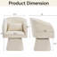 Fauteuil d'appoint pivotant, tissu chenille doux, assise à coussin profond-1604912152