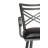 Swivel Upholstered Counter Stool with Metal Frame-1651388830