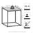 Furinno CAMNUS Night Stand, Metal Frame Nightstand, Toolless Side Table, End Table, Bedside Table, for Living Room, Bedroom, Solid White-128836514