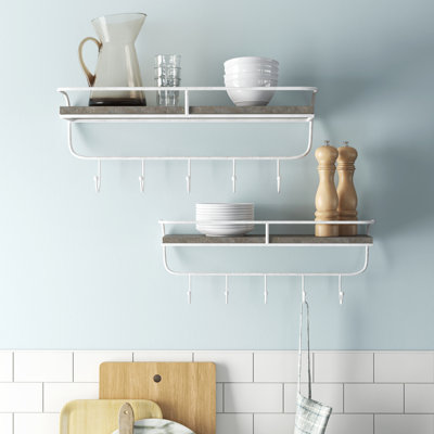 Modern Wall Shelf with Hooks - Elevate Your Space with This Stunning Home Decor Piece