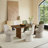 Swivel Fabric Upholstered Dining Chair-1059280870