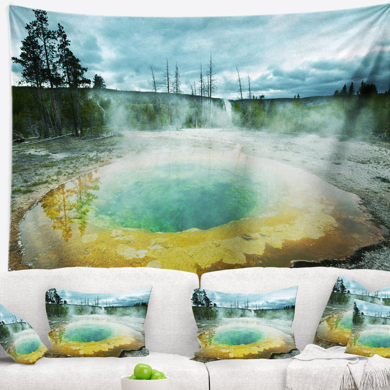 Tapisserie «Morning Glory Pool Under Clouds», H 50 po x l 60 po