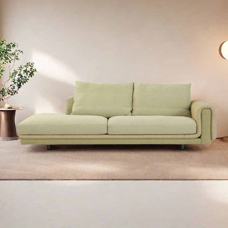 Chaise longue spacieuse avec éponge à rebond élevé, Orienté à droite