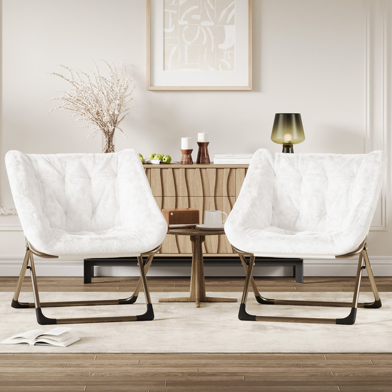 Upholstered Accent Chair, White
