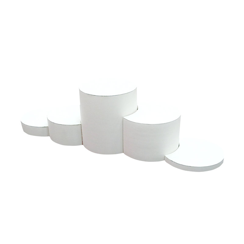 Présentoir rond blanc