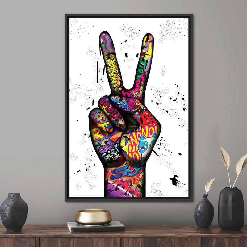 Print on Canvas, 60 cm H x 40 cm W, Black Floater Framed