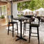Plateau de table commercial à surface lisse avec base entrecroisée à hauteur de barre-182233031-175841771