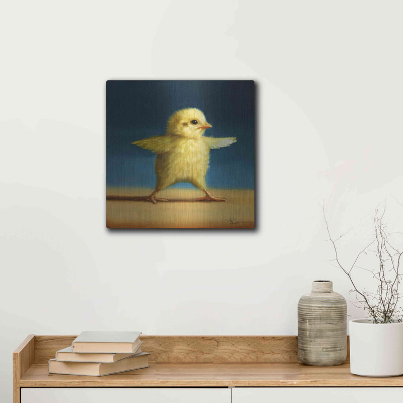 Luxe Metal Art 'Yoga Chick Warrior Two' By Lucia H " Yoga Chick Warrior Two " by Lucia Heffernan, 12" H x 12" W x 0.13" D