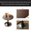 Table ronde, table de salle à manger moderne, table de salle à manger, plateau en panneau de fibres à densité moyenne et base tulipe en acier, table de cuisine, table basse de style Mid-Century pour le salon de 24 pouces