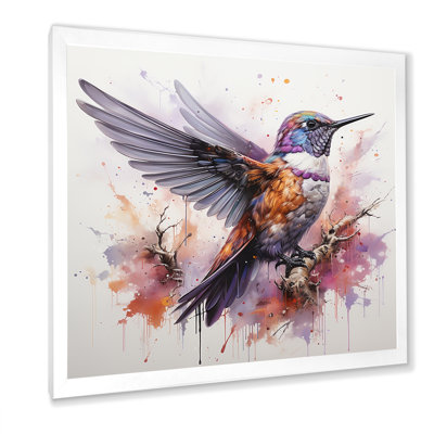 Mauve colibri mauve - Art mural colibri