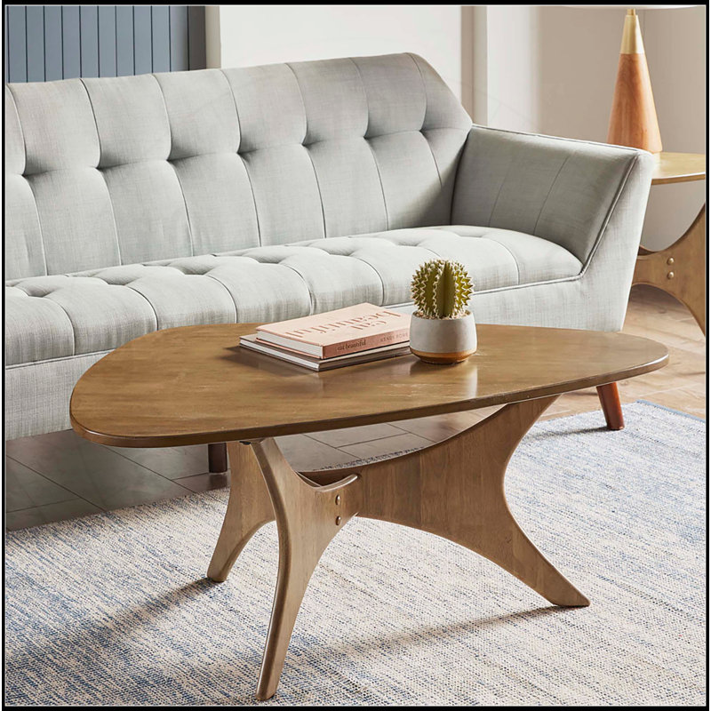 Triangle Wood Coffee table, Light Brown