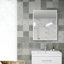 Meuble-lavabo mural de 32 pouces avec tiroirs doubles, système de fermeture en douceur, lavabo en céramique et structure en aluminium - Créez un espace de salle de bain moderne et minimaliste-125515172