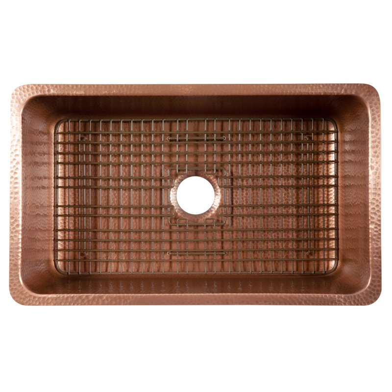 Grille de fond d'évier de cuisine brun antique 27 po x 15 po SinkSense Johnson Wren