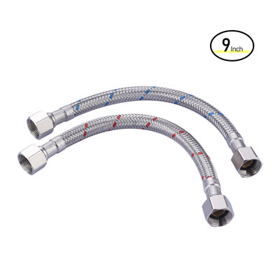 ARCORA Faucet Hose Connects Kitchen Bathroom Sink To Water Supply, Cupc Faucet Supply Lines 3/8" X 3/8" Female Compression Thread 1 Pair