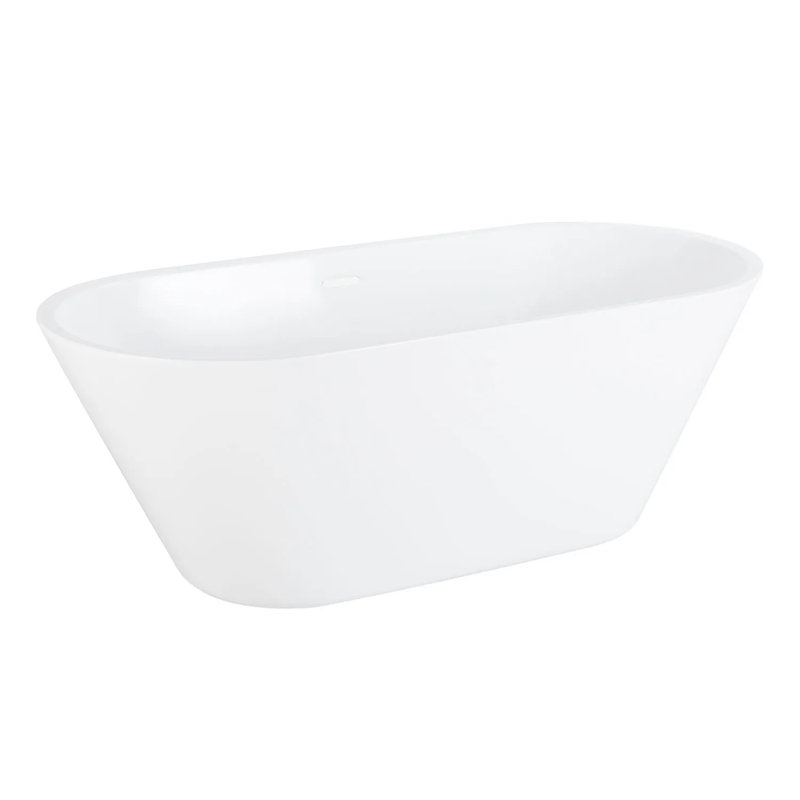 70" Danae Acrylic Freestanding Soaking Bathtub, White