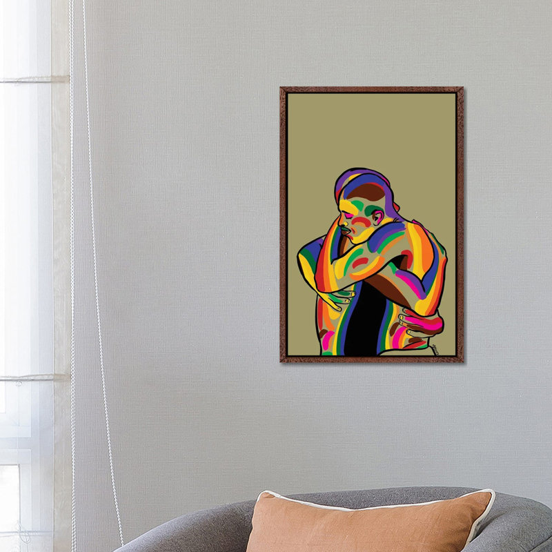 Love Is Love by NoelleRx - Print on Canvas, 66.04 cm H x 45.72 cm W, Classic Brown Wood Framed