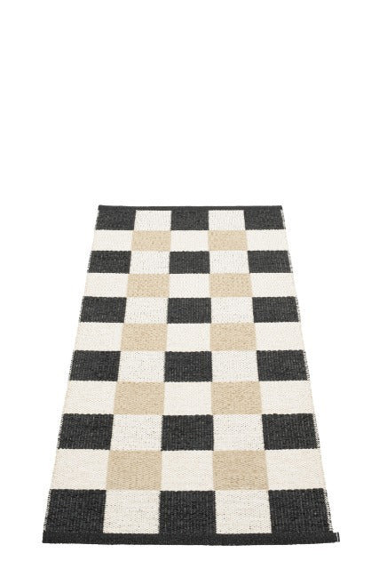 Rug PIX Black/Vanilla/Beige 2.25 x 5.25 ft, Runner 2'4" x 5'3"