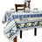 Wipeable Stain Resistant Acrylic Coated Provencal Floral Garlic Cotton Tablecloth Collection