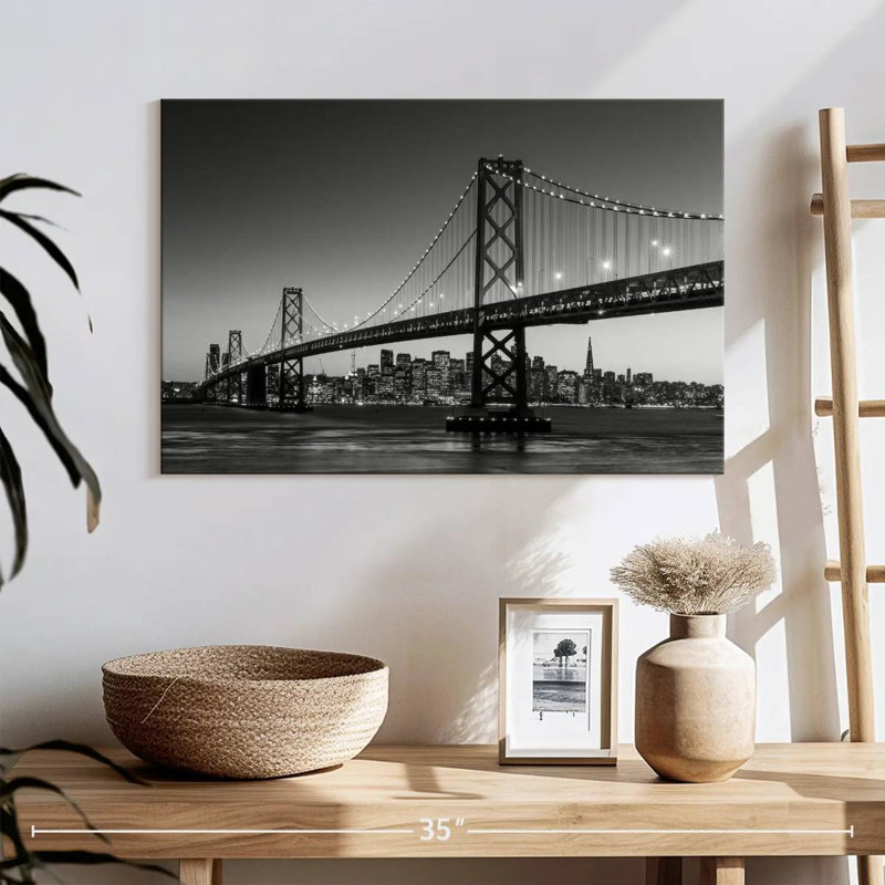 Pont Lilie Bay en noir et blanc, H 20 po x l 30 po