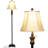 Sophia 63 in. Traditional LED Energy Efficient Floor Lamp with Beige Fabric Shade