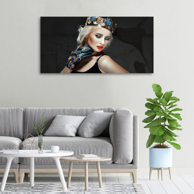 Woman In A Crown - Wrapped Canvas Print
