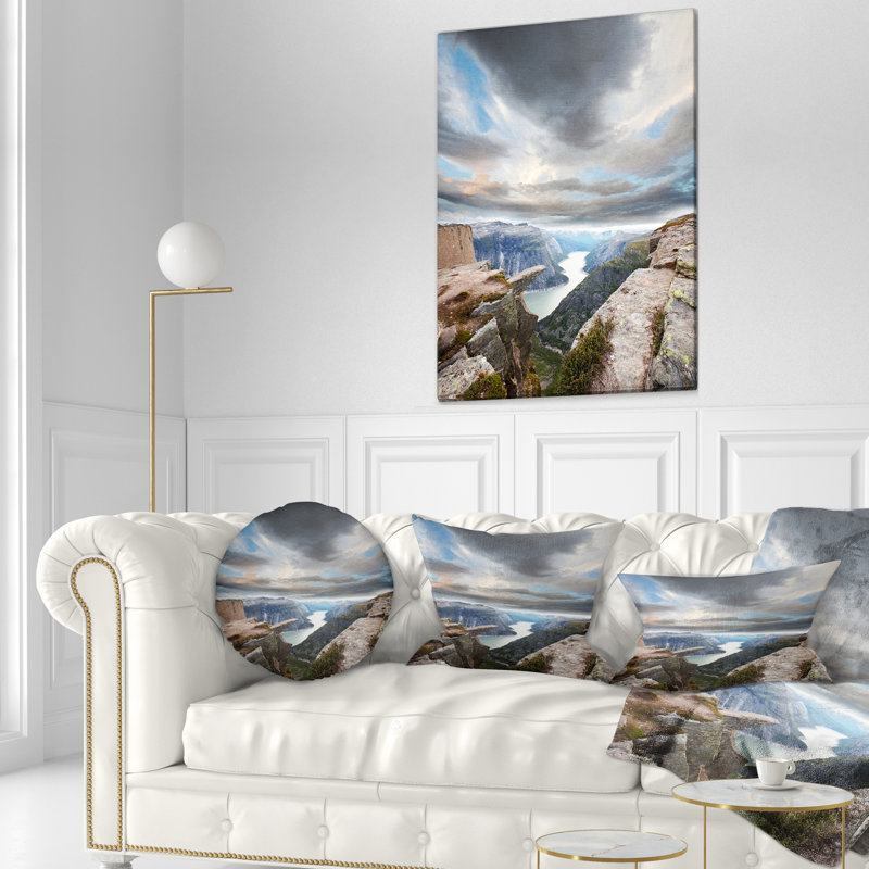 Coussin lombaire à photos de mer norvège rocky