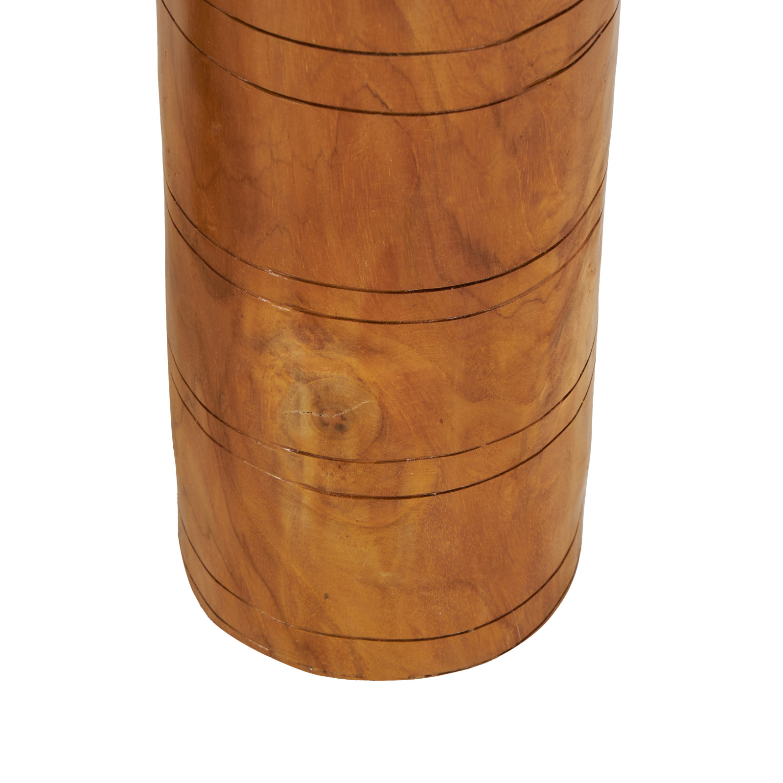 Solid Teak Floor Vase