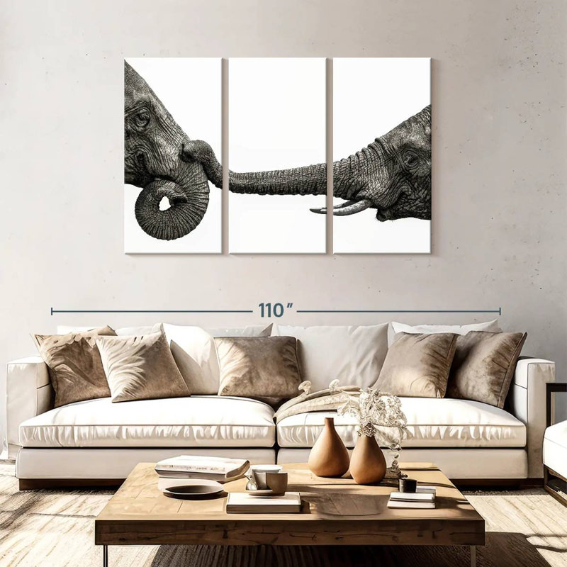 Elephant Hello, 48" H x 74" W