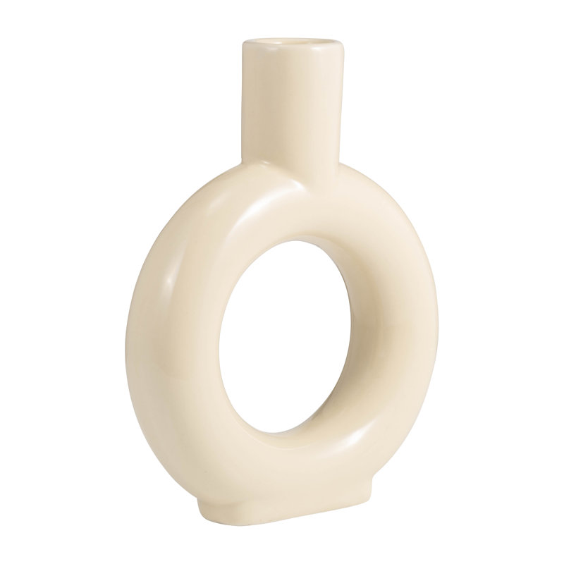 Sagebrook Home Verla Ceramic Elegant Centerpiece Vase - A Must-Have Addition for Stylish Homes, White