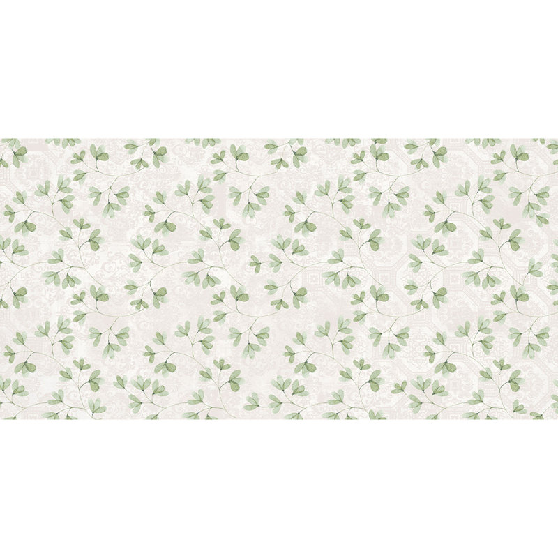 Bloom 24X48  Decorative Floral Wall Tile, Green