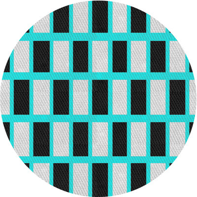 Gris abstrait/noir/Tapis décoratif bleu