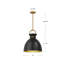 Luminaire suspendu en forme de dôme à 1 lumière Tinka-88045247-88045252-88045254