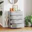 Armoire de rangement à 4 tiroirs avec pieds et poignées en métal Dispositifs anti-basculement-106950483