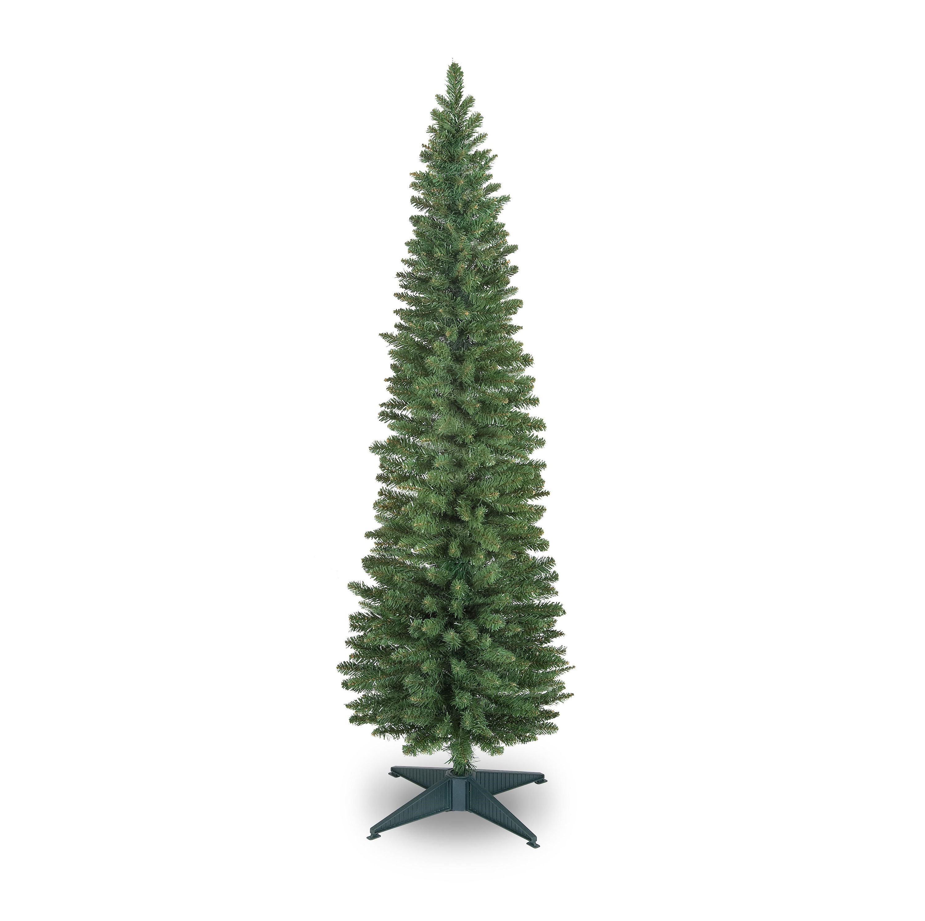 The Seasonal Aisle Slim Pencil 7ft Green Pine Artificial Christmas Tree ...
