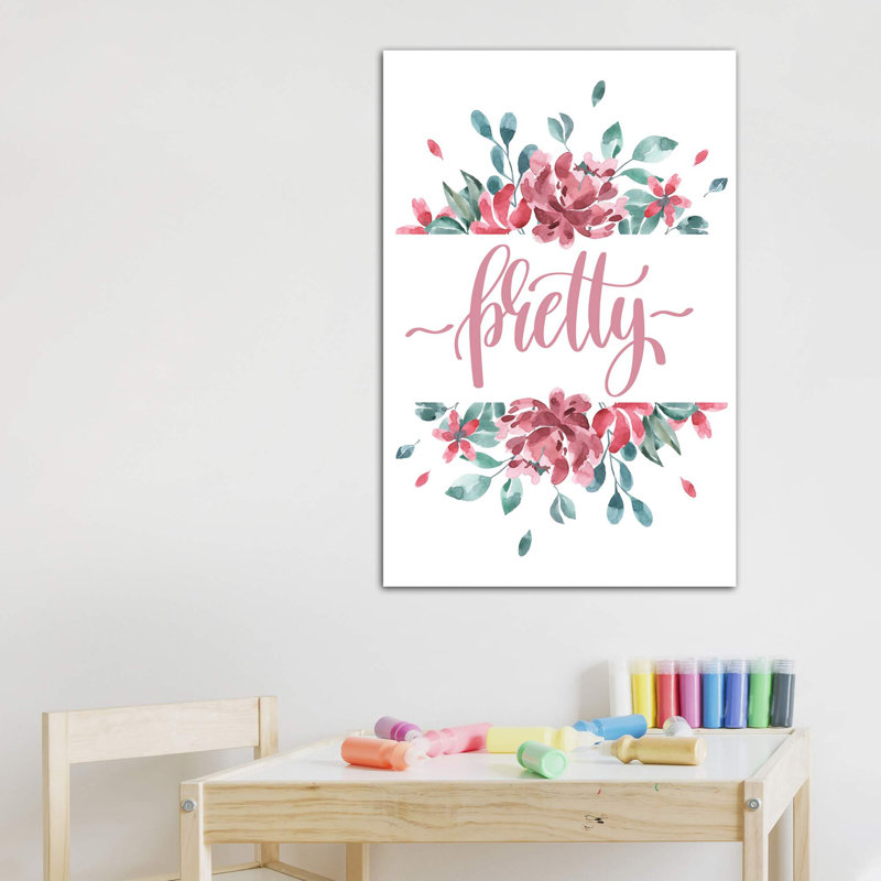 Jolie fleur - impression d'art graphique, Toile tendue, Pas de tapis, H 60 po x l 40po x P 1,5 po