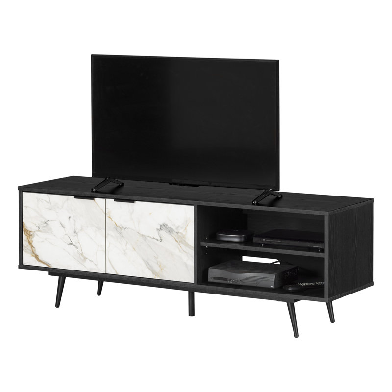Mezzy 65" 2-Door TV Stand With Open Storage