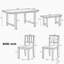 6-Piece Farmhouse Dining Set for 6, Kitchen & Dining Room Sets with Solid Wood Legs and Frame, Ergonomic Dual-Style Chairs, Ideal for Kitchen & Dining Room (Beige )-1836992961