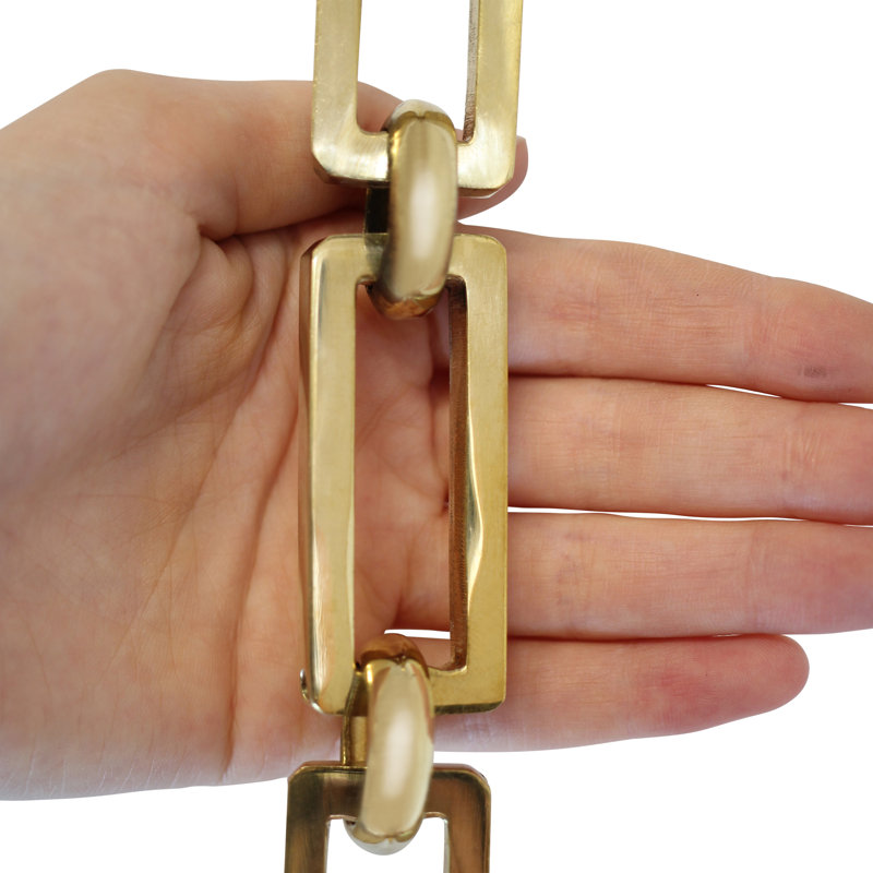 Rectangle Hinge Chain, 12”H x 0.94”W x 0.26”D, Oil Bronze Black