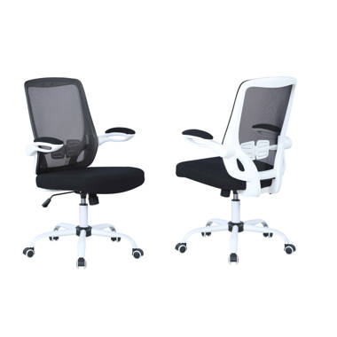 Yaheetech Office Chair Big and Tall Desk Chair Padded Armrests,White