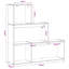 123 cm H x 123 cm W Bookcase