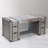 Arriane Metal Top Solid Wood Base Executive Desk