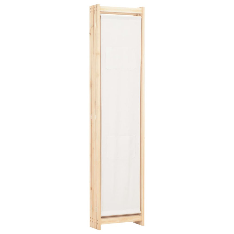 Paravent pliable pour la maison, Crème, 4, H 66,9 po x l 94,5 po x P 1,6 po