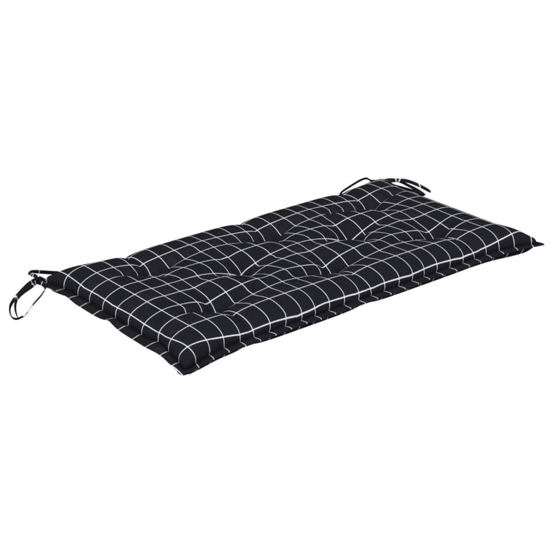 Outdoor 2.8'' Bench Seat Cushion, Black/White