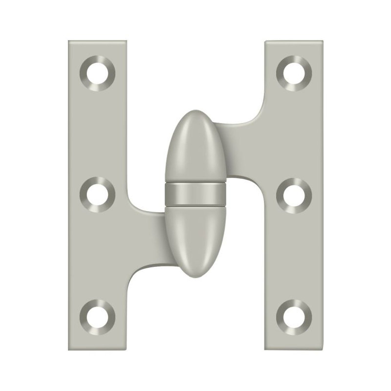 Butt Bearing Hinge, Brushed Nickel