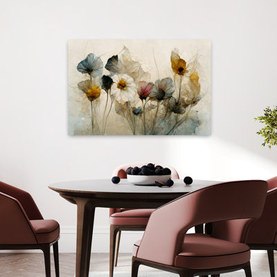 Art contemporain contemporain abstrait fleur de paysage