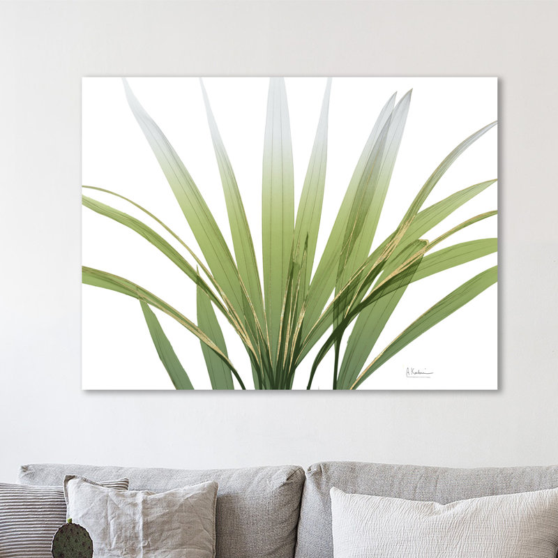 Golden Palm 1 Piece Wrapped Canvas Wall Art, 30 cm H x 41 cm W
