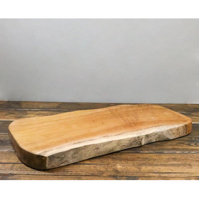 Small Bohemian Rustic Live Edge Teak Wood Charcuterie Cheeseboard 15"L