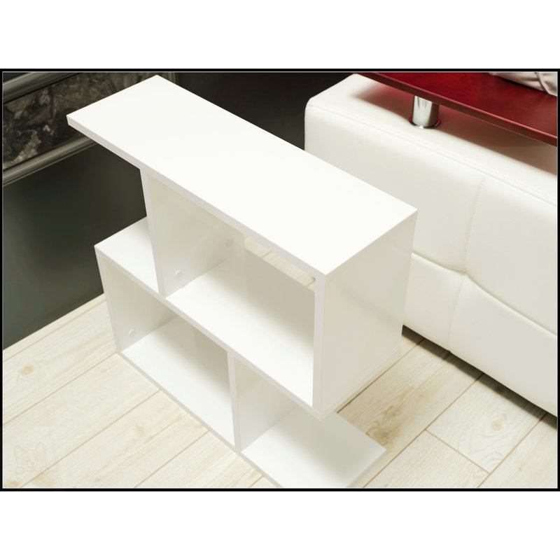 Dikembe Bookcase, Display Shelf, Bookshelf For Living Room, White